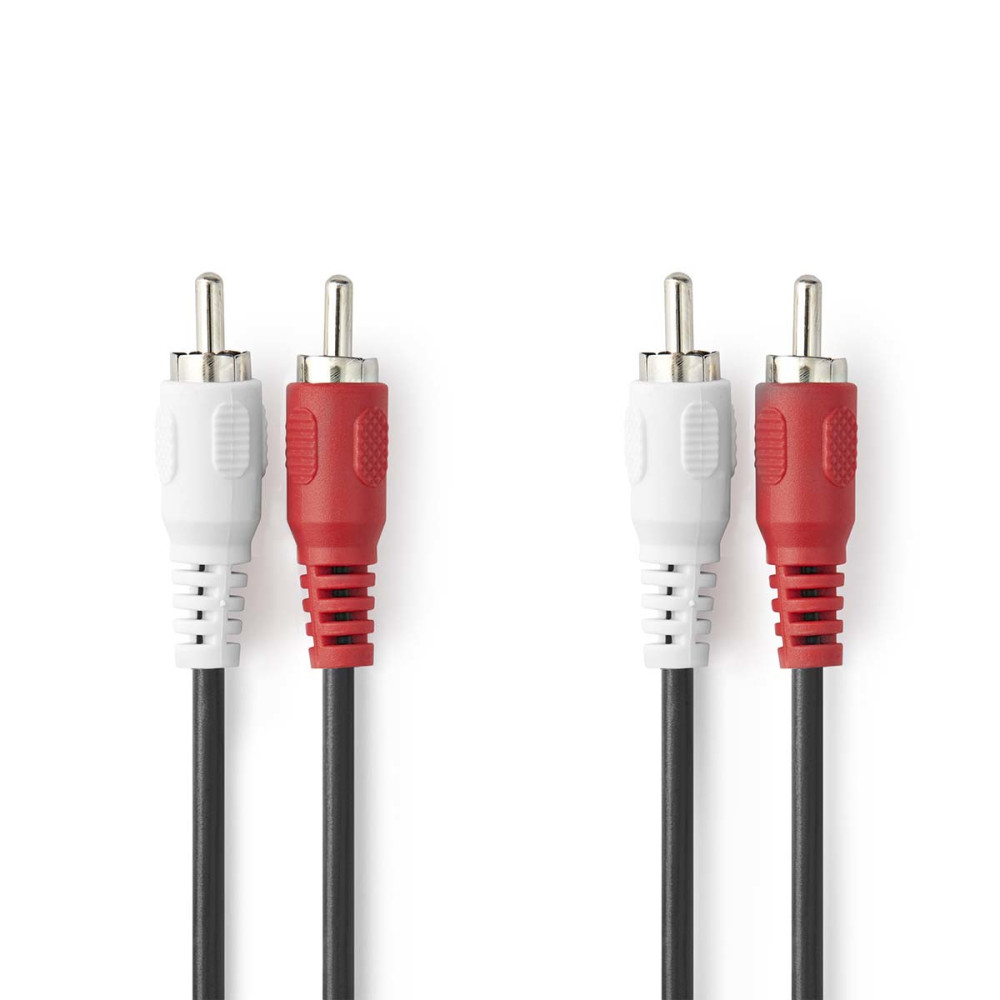 Nedis CAGL24200BK100 câble audio 10 m 2 x RCA Rouge, Blanc Nedis CAGL24200BK100 câble audio 10 m 2 x RCA Rouge, Blanc