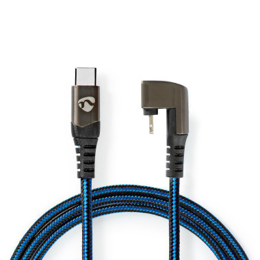 Nedis GCTB39650AL10 câble Lightning 1 m Noir, Bleu