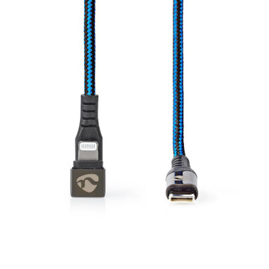 Nedis GCTB39650AL20 câble Lightning 2 m Noir, Bleu