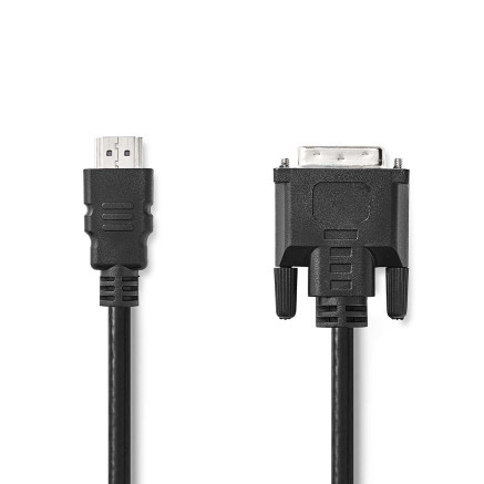 Nedis CCGL34800BK20 câble vidéo et adaptateur 2 m HDMI Type A (Standard) DVI-D Noir
