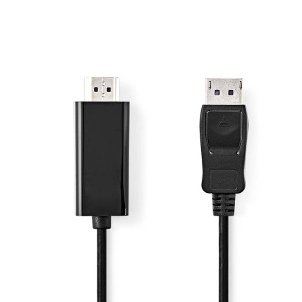 Nedis CCGL37100BK20 câble vidéo et adaptateur 2 m HDMI Type A (Standard) DisplayPort Noir