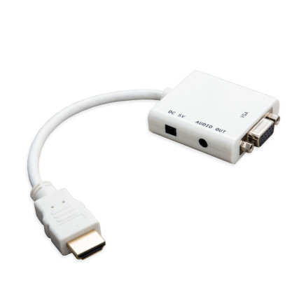 SYBA CL-ADA31037 câble vidéo et adaptateur HDMI Type A (Standard) VGA (D-Sub) Blanc