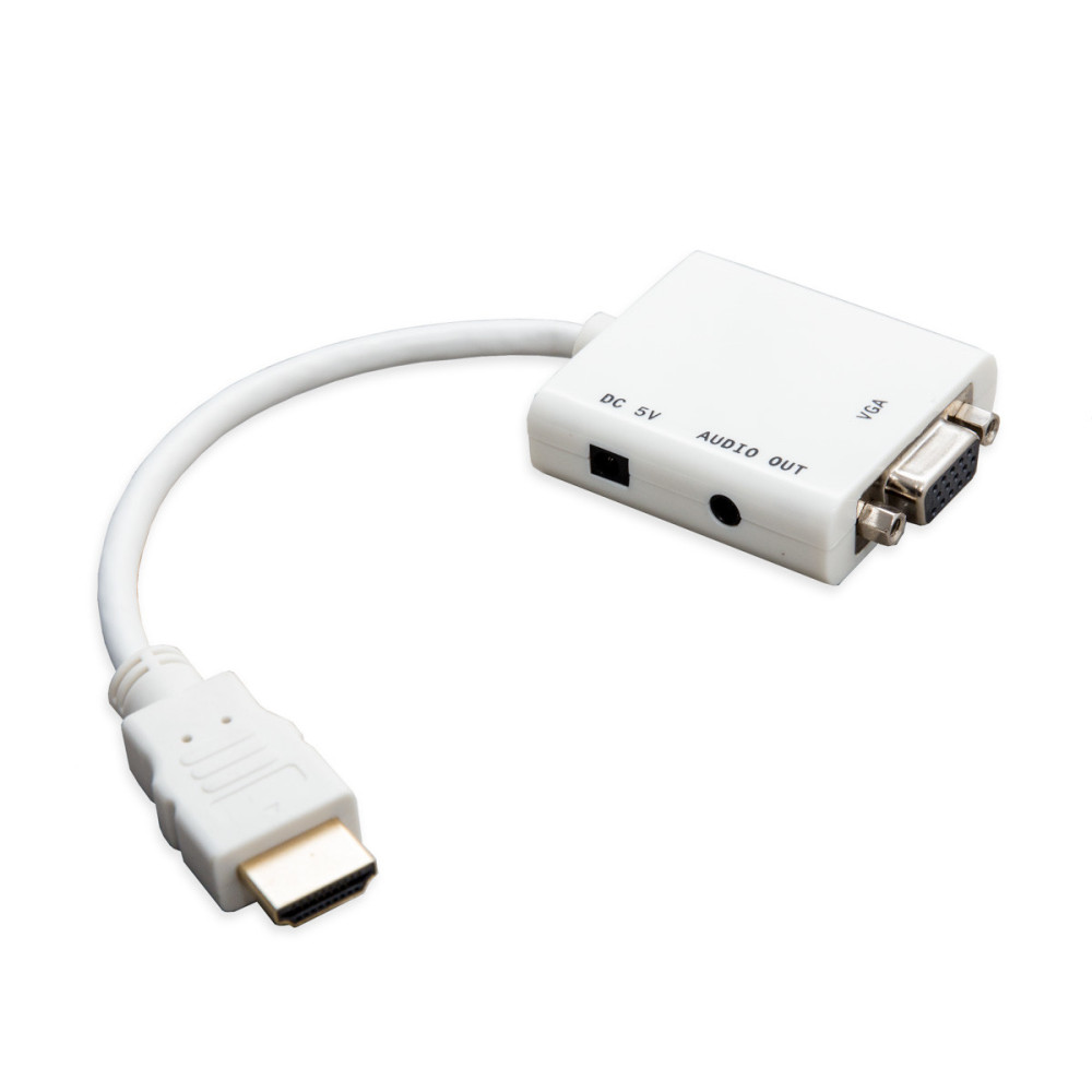 SYBA CL-ADA31037 câble vidéo et adaptateur HDMI Type A (Standard) VGA (D-Sub) Blanc SYBA CL-ADA31037 câble vidéo et adaptateur HDMI Type A (Standard) VGA (D-Sub) Blanc