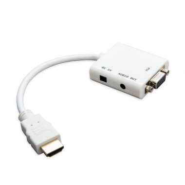 SYBA CL-ADA31037 câble vidéo et adaptateur HDMI Type A (Standard) VGA (D-Sub) Blanc