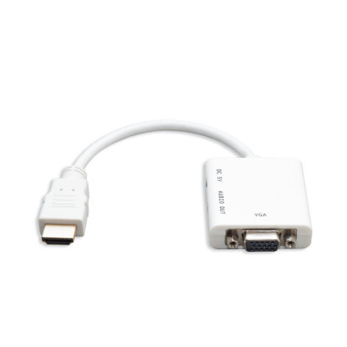 SYBA CL-ADA31037 câble vidéo et adaptateur HDMI Type A (Standard) VGA (D-Sub) Blanc