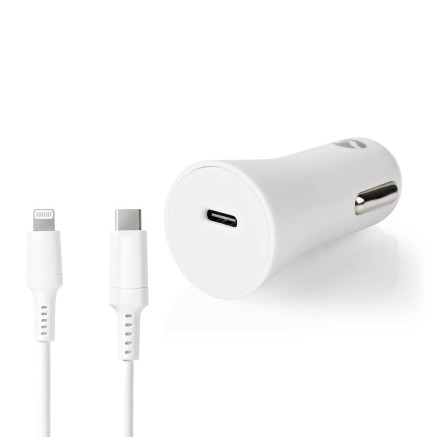 Nedis CCPDL20W111WT chargeur d'appareils mobiles Universel Blanc Allume-cigare Auto