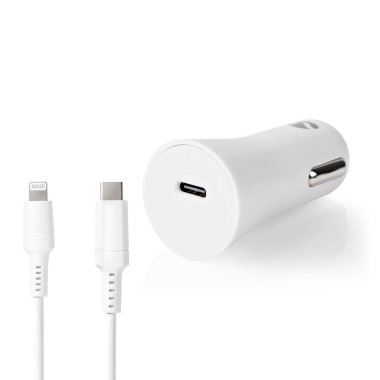 Nedis CCPDL20W111WT chargeur d'appareils mobiles Universel Blanc Allume-cigare Auto