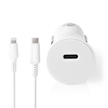 Nedis CCPDL20W111WT chargeur d'appareils mobiles Universel Blanc Allume-cigare Auto