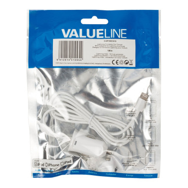 Valueline VLMP39891W10 chargeur d'appareils mobiles MP3, MP4, Smartphone, Tablette Blanc Allume-cigare Auto