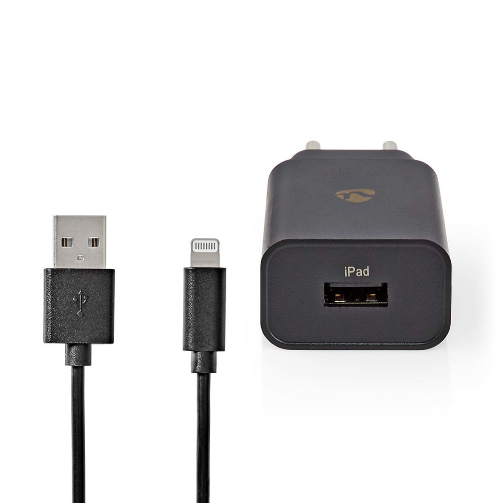 Nedis WCHAL242ABK chargeur d'appareils mobiles Universel Noir Secteur Charge rapide Intérieure