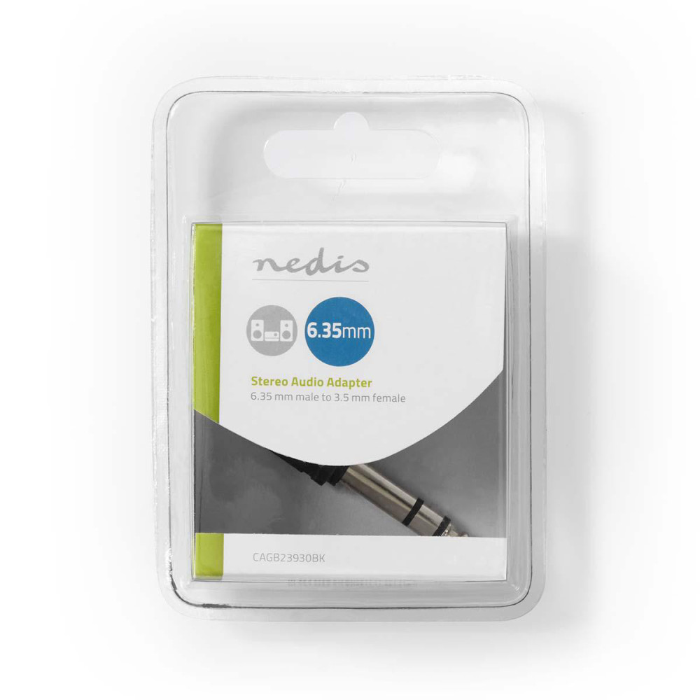 Nedis CAGB23930BK changeur de genre de câble 6.35 mm 3,5 mm Noir