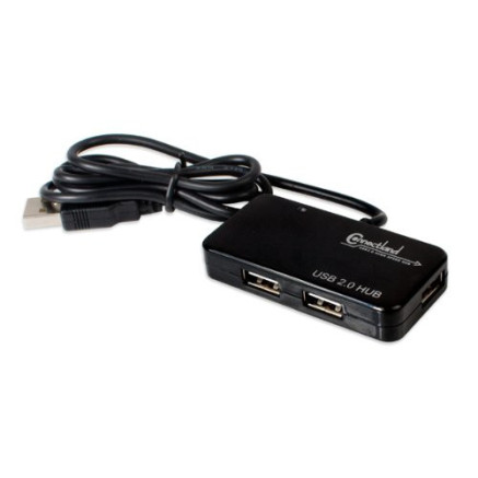 Connectland CL-HUB20033 hub & concentrateur USB 2.0 480 Mbit s Noir