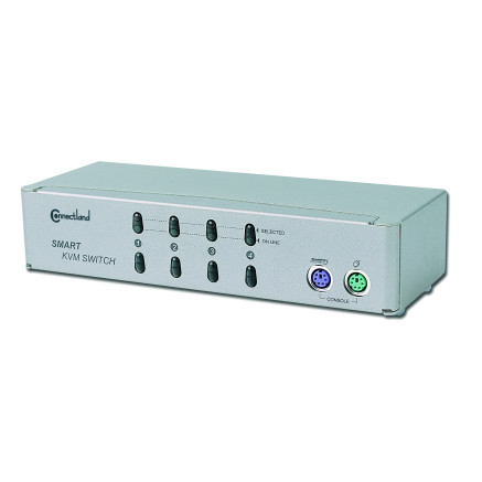 Connectland DS-KVM-471 commutateur écran, clavier et souris Gris