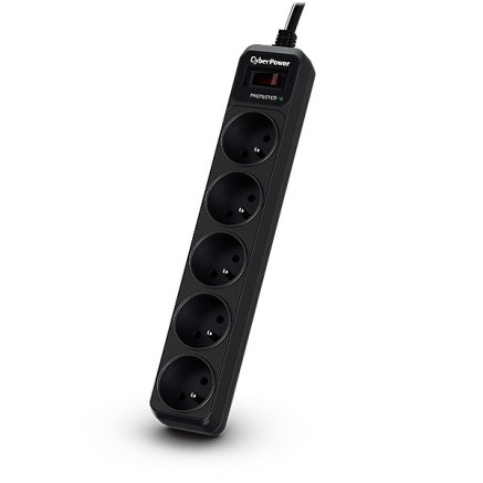 CyberPower Tracer III B0520SC0-FR protection surtension Noir 5 sortie(s) CA 200 - 250 V 1,8 m