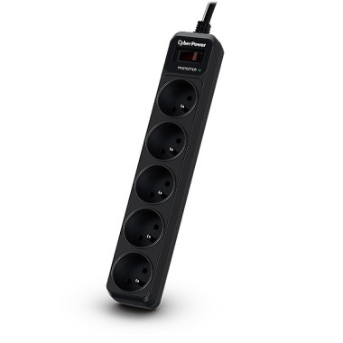 CyberPower Tracer III B0520SC0-FR protection surtension Noir 5 sortie(s) CA 200 - 250 V 1,8 m