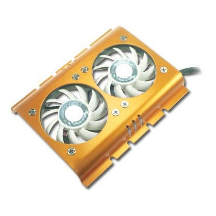 Connectland 1502036 système de refroidissement d’ordinateur Disque dur Ventilateur 6 cm Orange