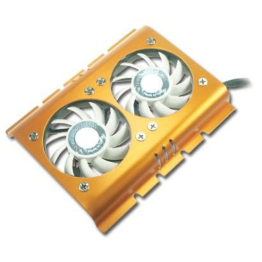 Connectland 1502036 système de refroidissement d’ordinateur Disque dur Ventilateur 6 cm Orange