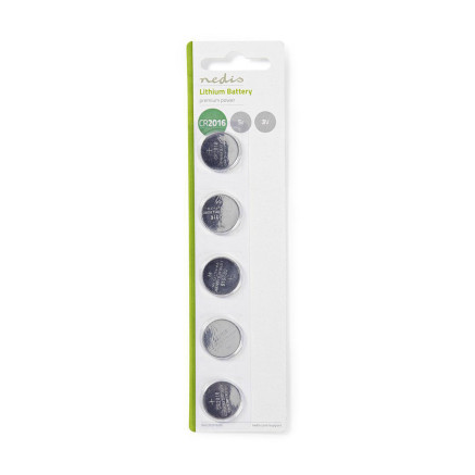 Nedis BALCR20165BL pile domestique Batterie à usage unique CR2016 Lithium