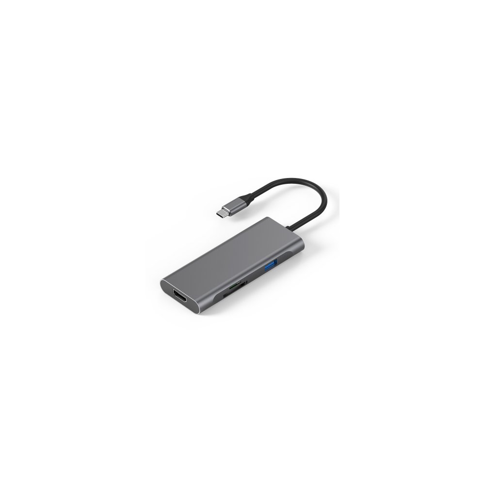 CONAEX36252 0301681 - Adaptateur USB de Type C vers HDMI+3USB3.0+ lecteur de carte SD/TF + T