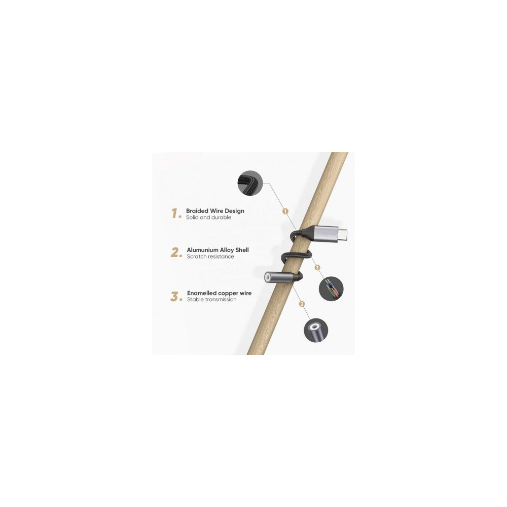CON00046369 ADAPT. USB TYPE C MALE VERS JACK 3.5 FEMELLE