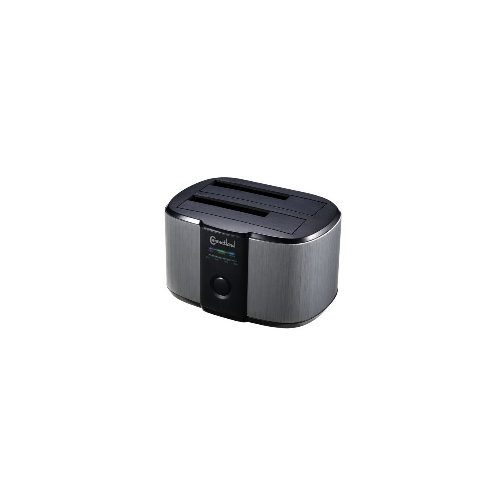 NONBT030783 6001008 Docking pour 2xHDD 2.5/3.5p Sata USB3 Gris
