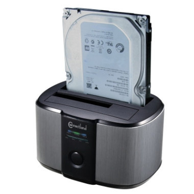 NONBT030783 6001008 Docking pour 2xHDD 2.5/3.5p Sata USB3 Gris