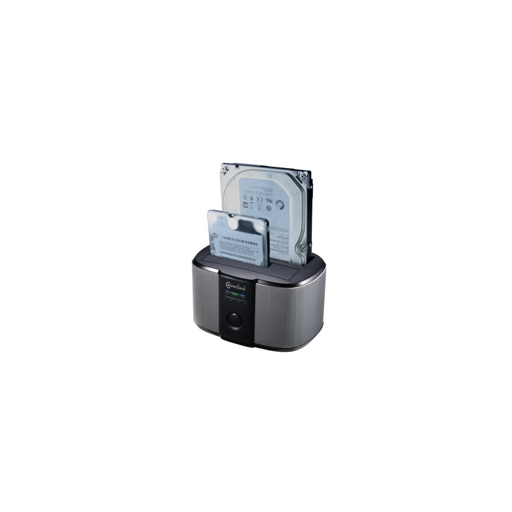 NONBT030783 6001008 Docking pour 2xHDD 2.5/3.5p Sata USB3 Gris