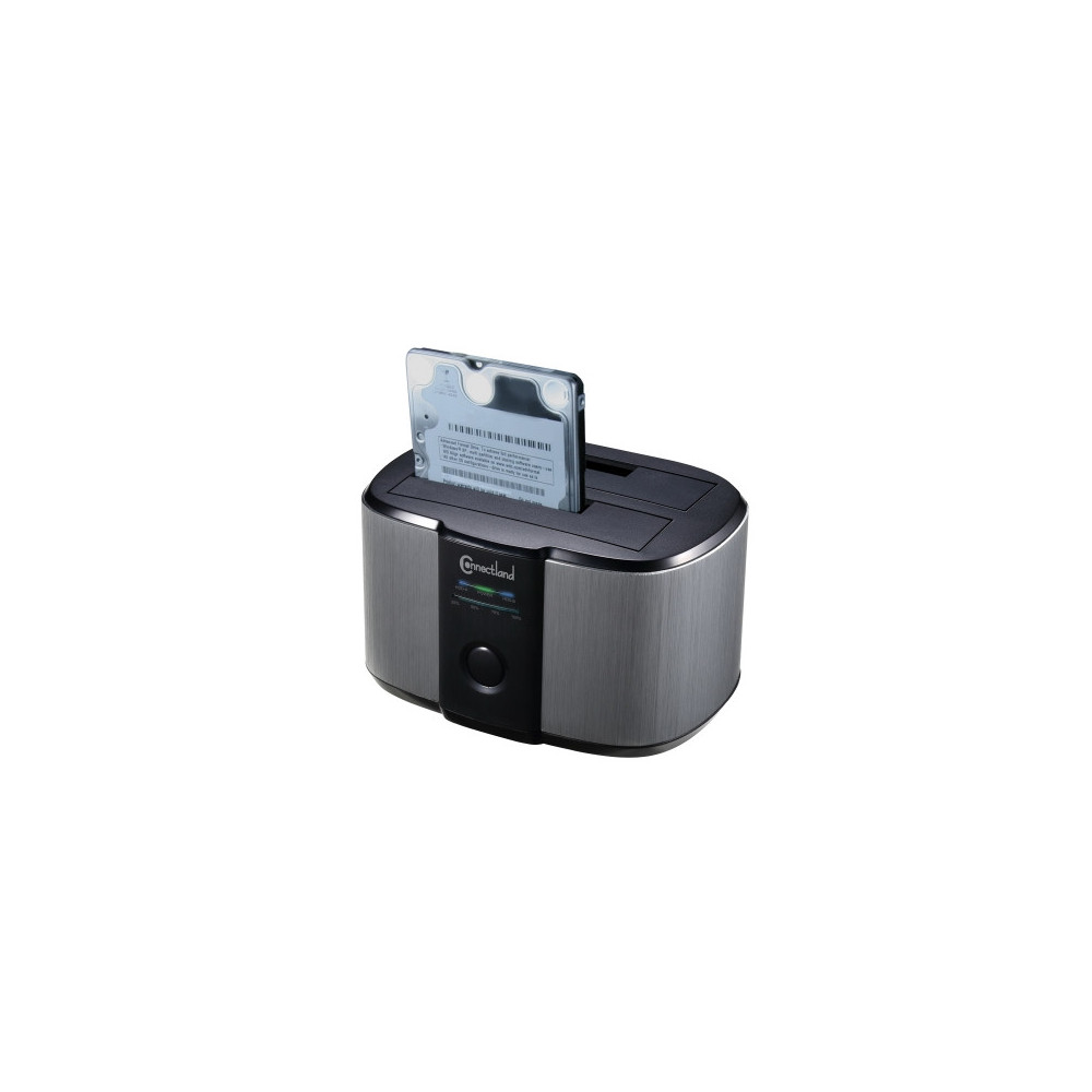 NONBT030783 6001008 Docking pour 2xHDD 2.5/3.5p Sata USB3 Gris