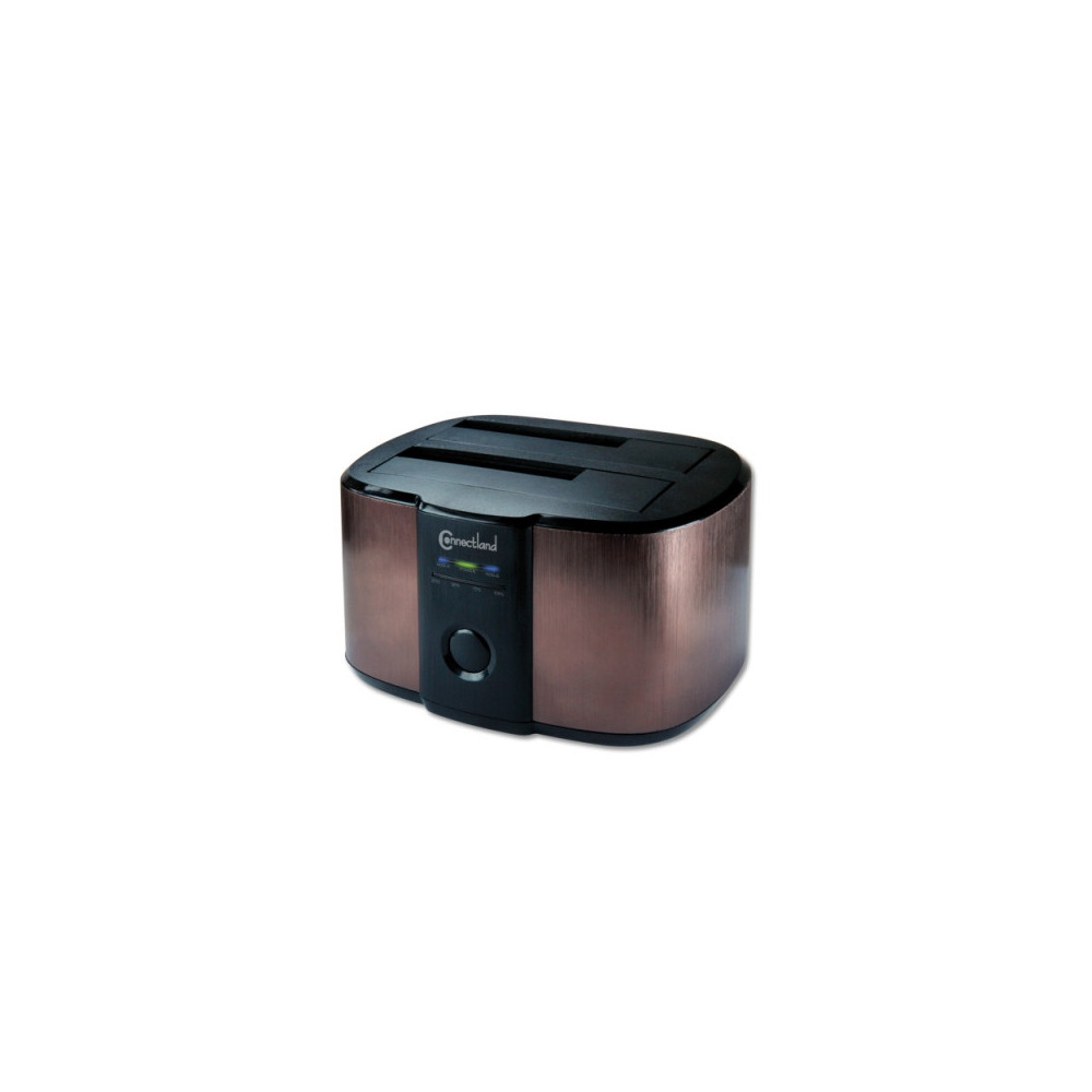 NONBT030786 Docking pour 2xHDD 2.5/3.5p Sata USB3 Marron