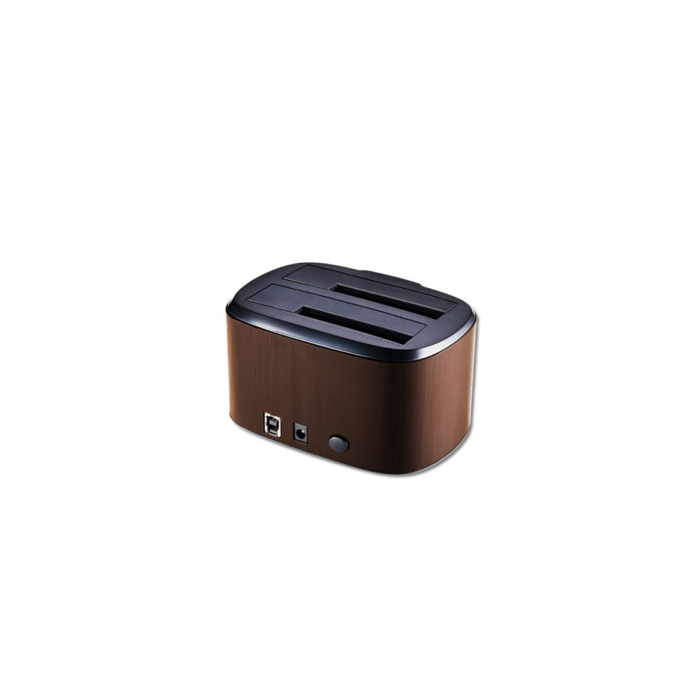 NONBT030786 Docking pour 2xHDD 2.5/3.5p Sata USB3 Marron