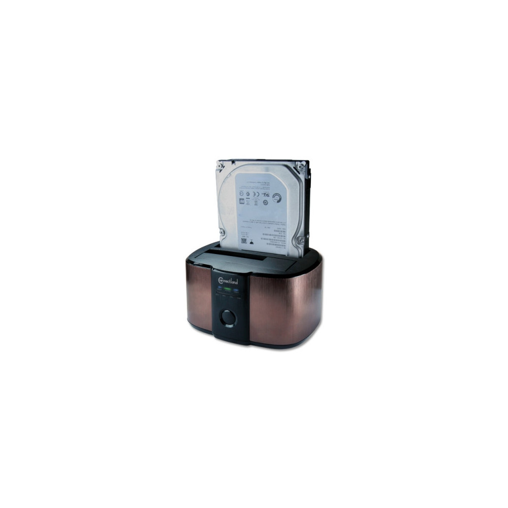 NONBT030786 Docking pour 2xHDD 2.5/3.5p Sata USB3 Marron