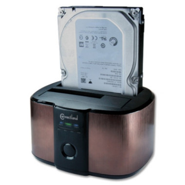 NONBT030786 Docking pour 2xHDD 2.5/3.5p Sata USB3 Marron