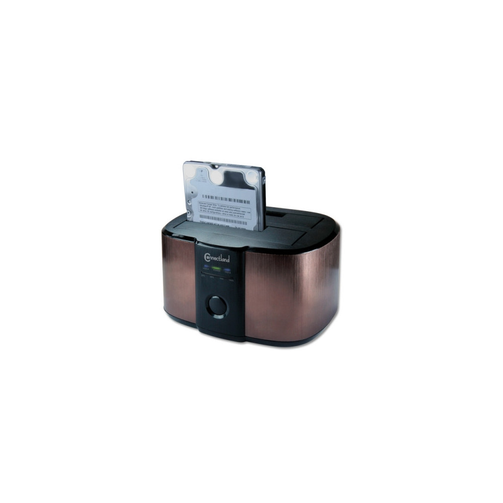 NONBT030786 Docking pour 2xHDD 2.5/3.5p Sata USB3 Marron
