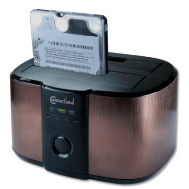 NONBT030786 Docking pour 2xHDD 2.5/3.5p Sata USB3 Marron