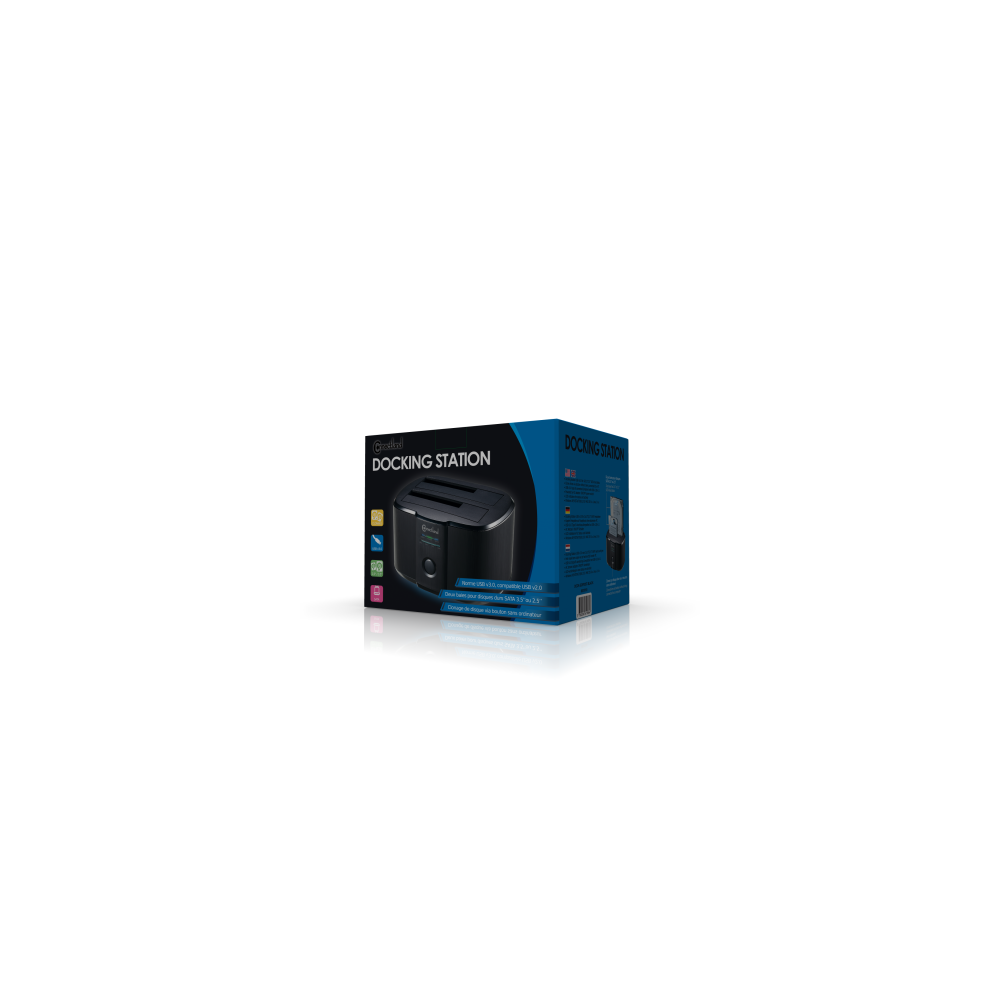 NONBT030785 Docking pour 2xHDD 2.5/3.5p Sata USB3 Noir
