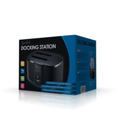 NONBT030785 Docking pour 2xHDD 2.5/3.5p Sata USB3 Noir