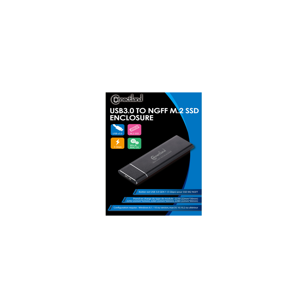 CONBT034923 1920111 Boîtier SSD externe, M.2 NGFF vers USB 3.0