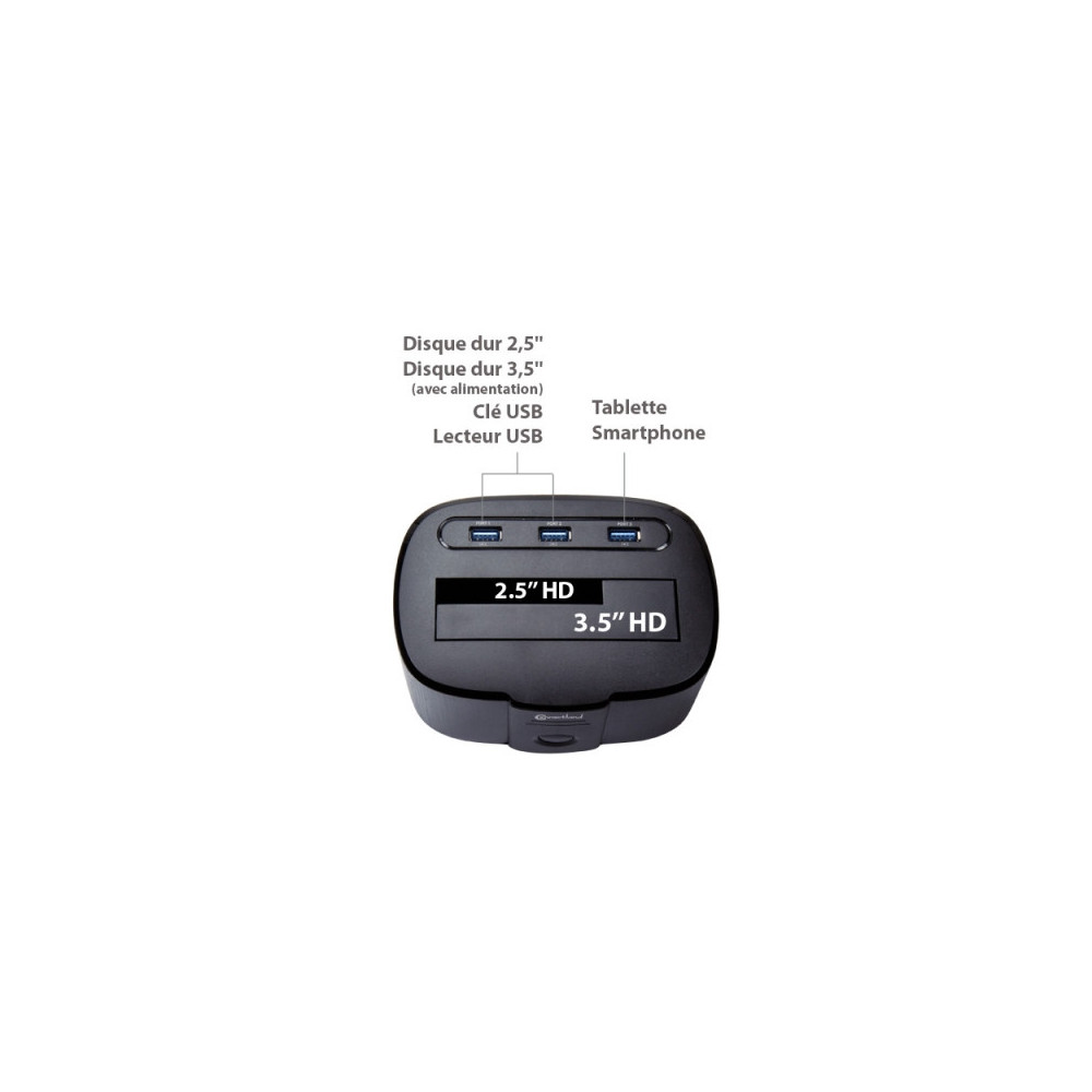 NONBT030782 Docking 1xHDD 2.5/3.5p Sata avec hub USB3