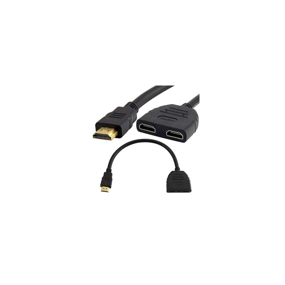 CON00046390 SPILTTER HDMI 1 ENTRE 2 SORTIES EN ADAPTATEUR CABLE SUPPORT 4K 30cm CON00046390 SPILTTER HDMI 1 ENTRE 2 SORTIES EN ADAPTATEUR CABLE SUPPORT 4K 30cm
