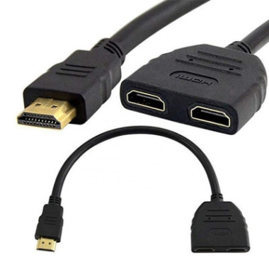 CON00046390 SPILTTER HDMI 1 ENTRE 2 SORTIES EN ADAPTATEUR CABLE SUPPORT 4K 30cm