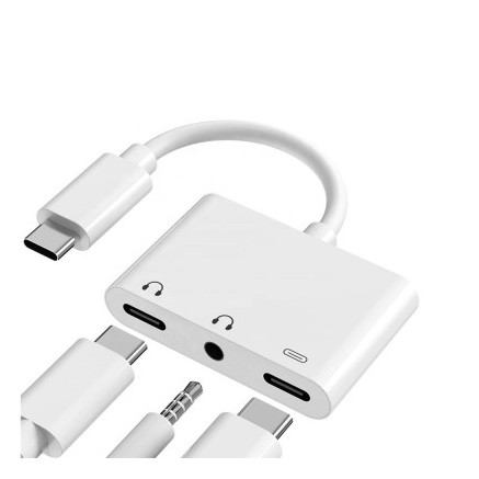 CON00046382 Adaptateur USB-C (M) vers JACK+2-TYPE-C