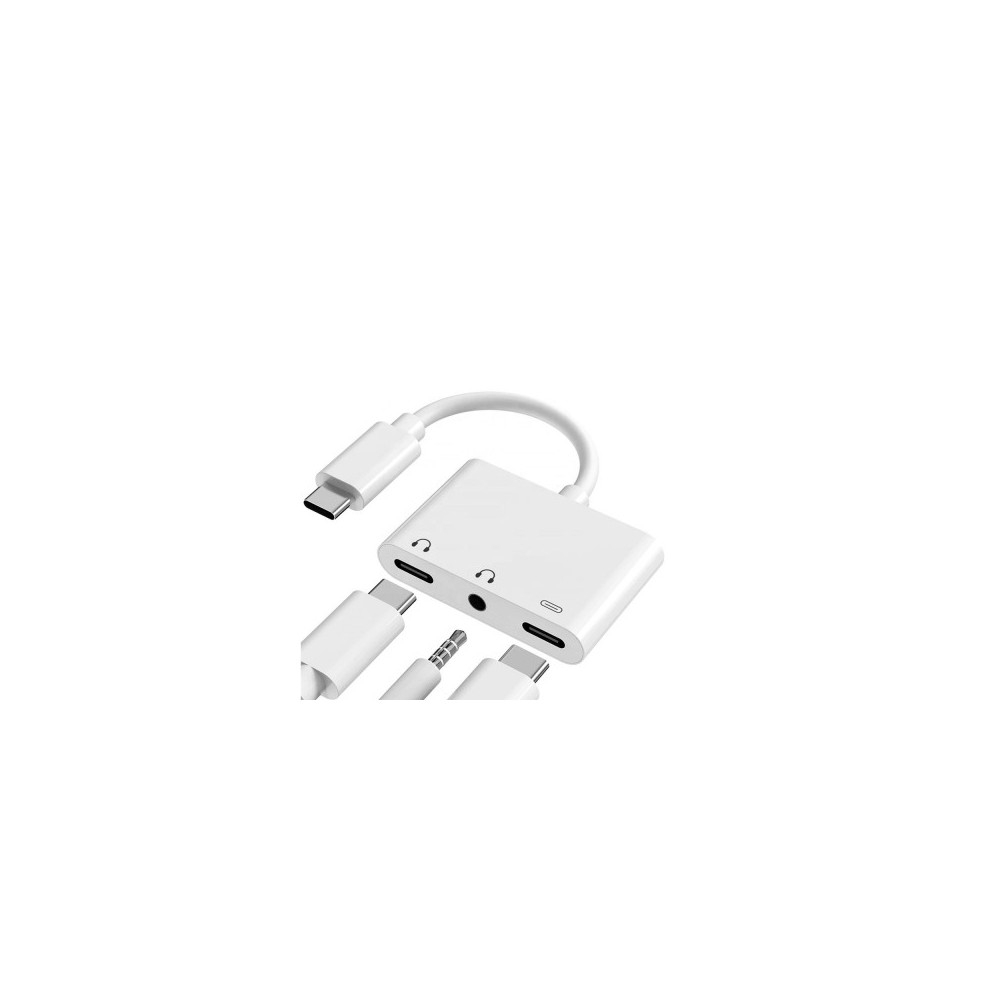 CON00046382 Adaptateur USB-C (M) vers JACK+2-TYPE-C CON00046382 Adaptateur USB-C (M) vers JACK+2-TYPE-C