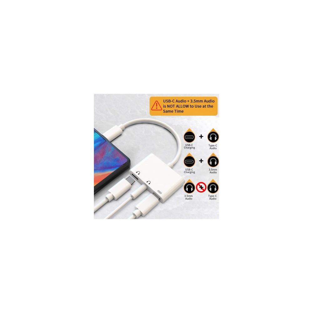 CON00046382 Adaptateur USB-C (M) vers JACK+2-TYPE-C