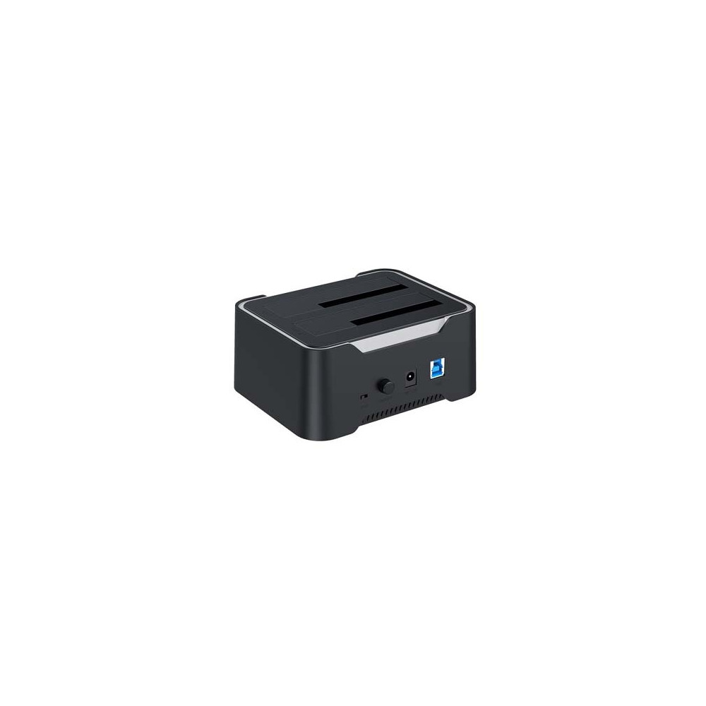CON00046380 STATION 2xHDD SATA SORTIES USB V3 BLACK STATION 2xHDD ABS ILLUMINATED