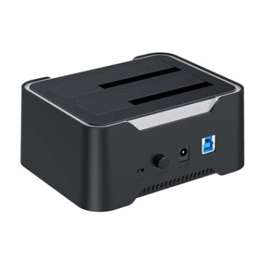 CON00046380 STATION 2xHDD SATA SORTIES USB V3 BLACK STATION 2xHDD ABS ILLUMINATED