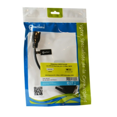 CON00046395 ADAPT.HDMI FEMELLE TO DVI MALE ( 24+1 ) 20CM