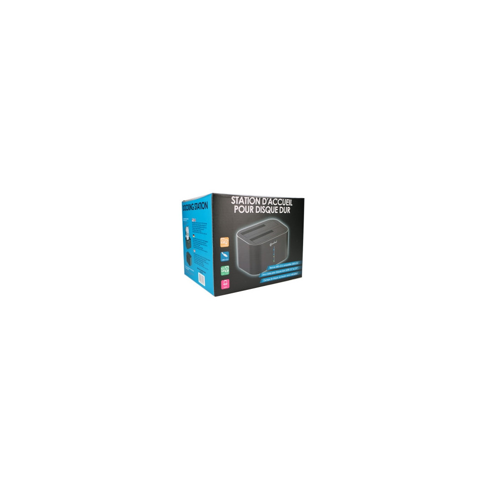 NONBT030788 Docking pour 2xHDD 2.5/3.5p Sata USB3 Noir