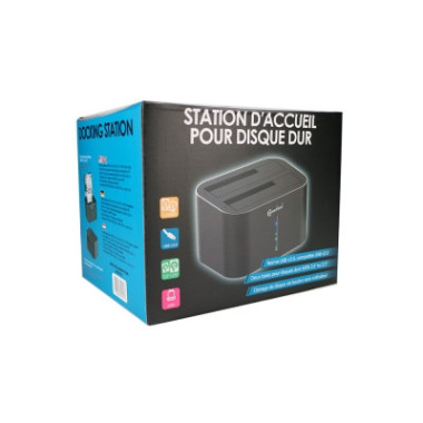 NONBT030788 Docking pour 2xHDD 2.5/3.5p Sata USB3 Noir