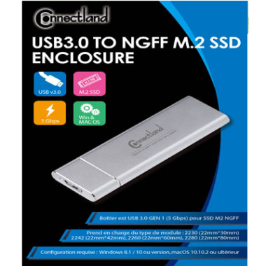 CONBT034922 1920112 Boîtier SSD externe, M.2 NGFF vers USB 3.0