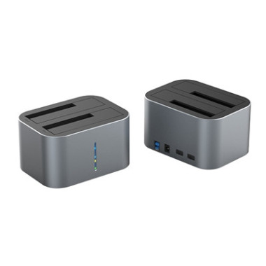 NONBT030787 Docking pour 2xHDD 2.5/3.5p Sata USB3 Silver